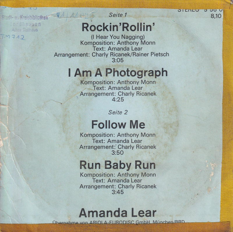 Amanda Lear - Amiga Quartett (DDR)