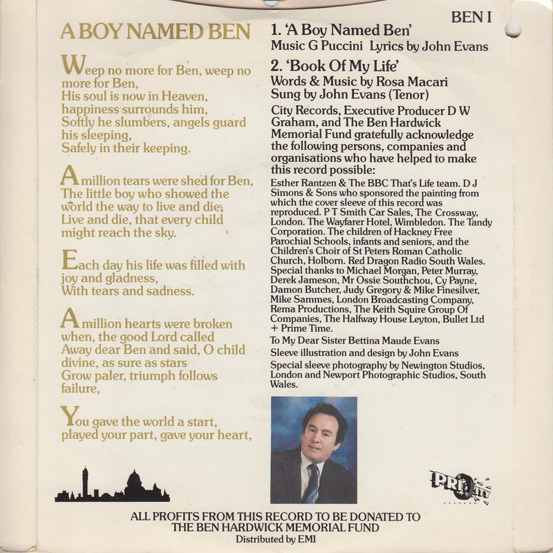 John Evans - A Boy Named Ben (UK)