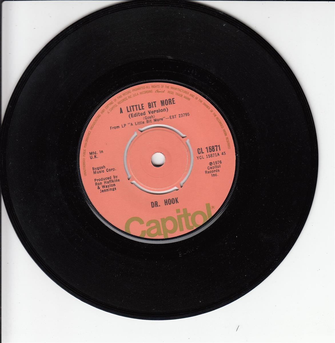 Dr. Hook - A Little Bit More (UK)