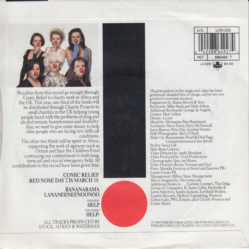 Bananarama, Lananeeneenoonoo – Help (UK)