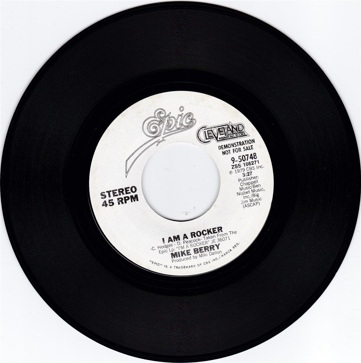Mike Berry - I Am A Rocker (Promo) (USA)
