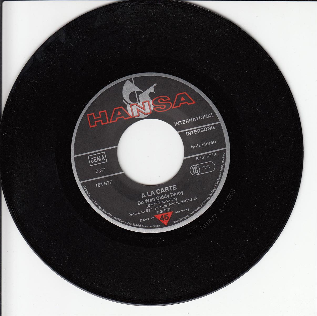 À La Carte - Do Wah Diddy Diddy
