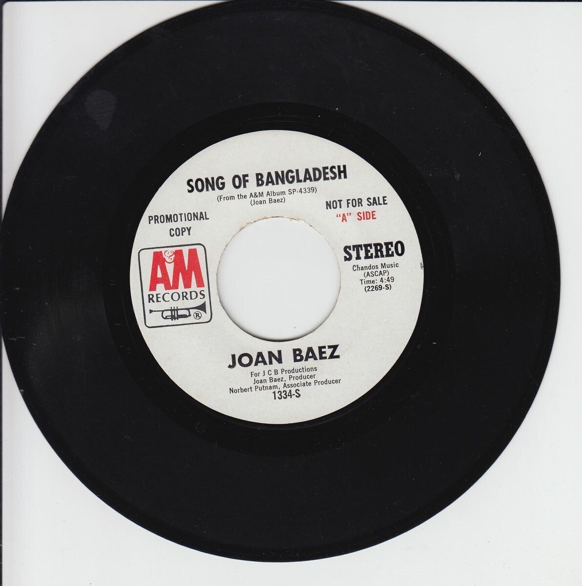 Joan Baez – Song For Bangladesh (Promo) (USA)