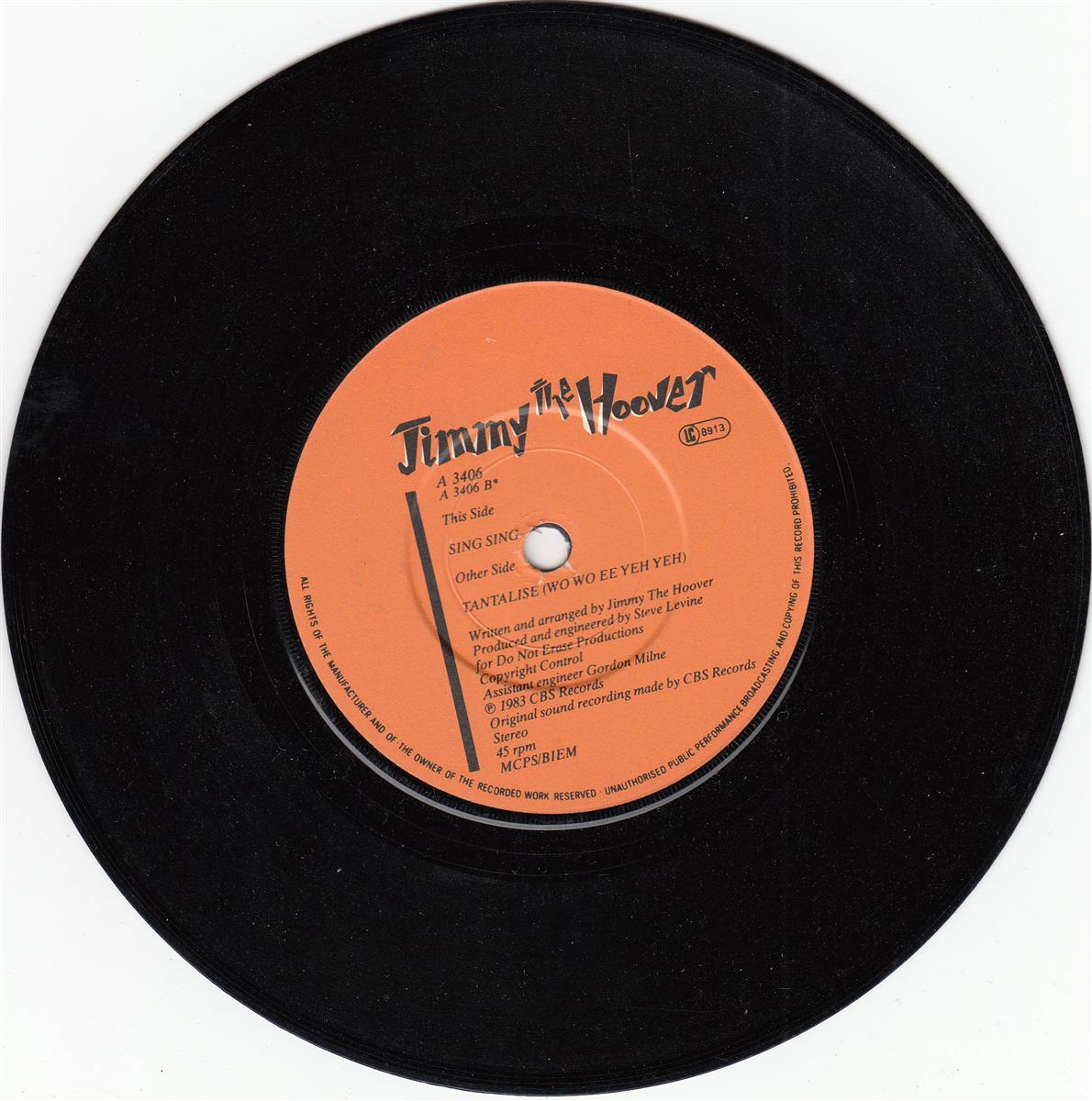Jimmy The Hoover - Tantalise (Wo Wo Ee Yeh Yeh) (UK)