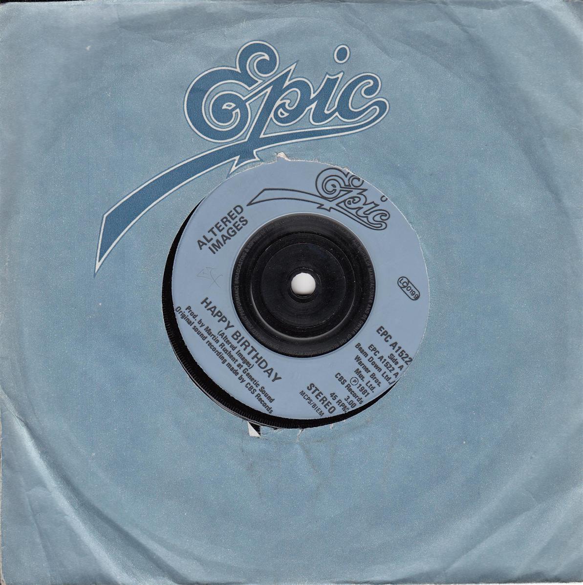 Altered Images - Happy Birthday (UK)