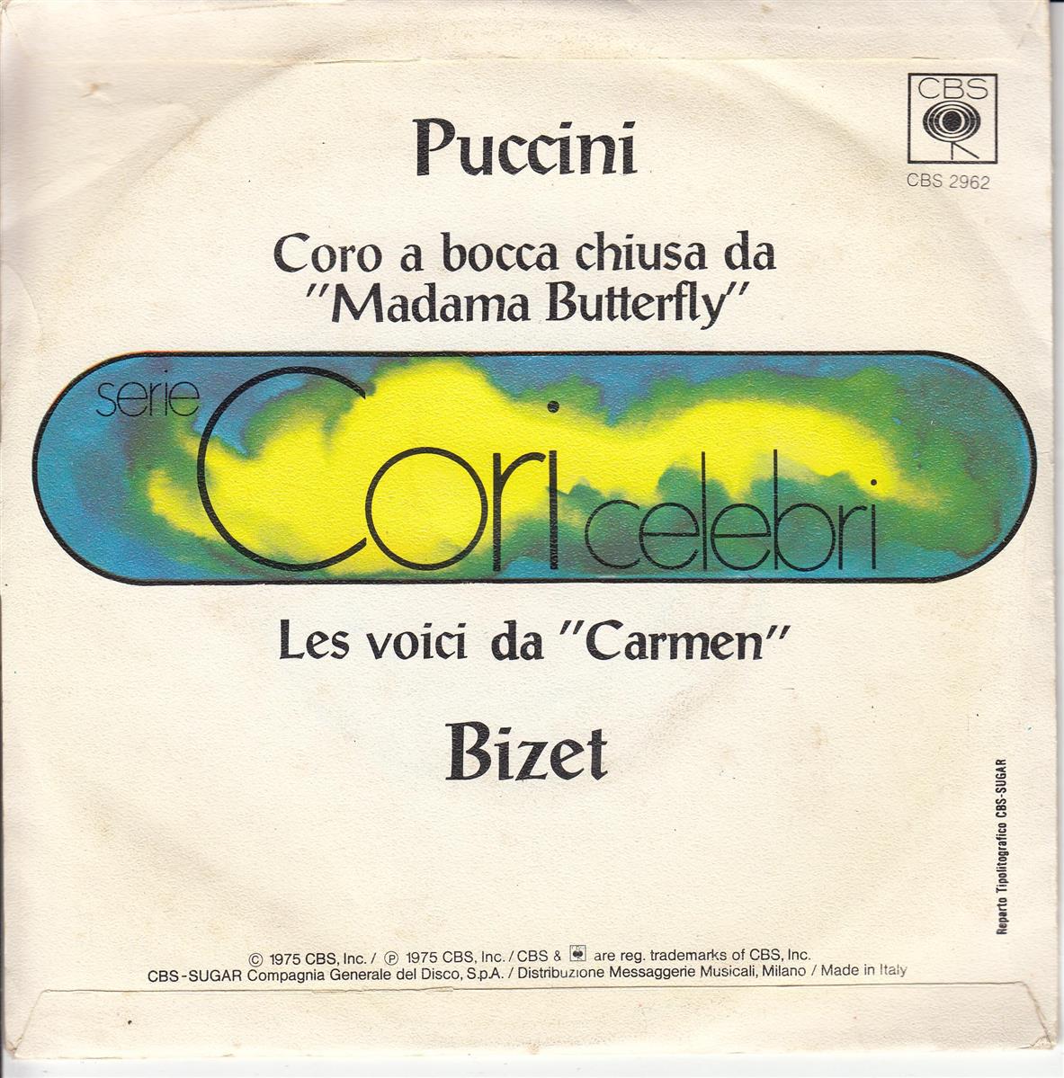 Cori Celebri - Puccini / Bizet (Italien)