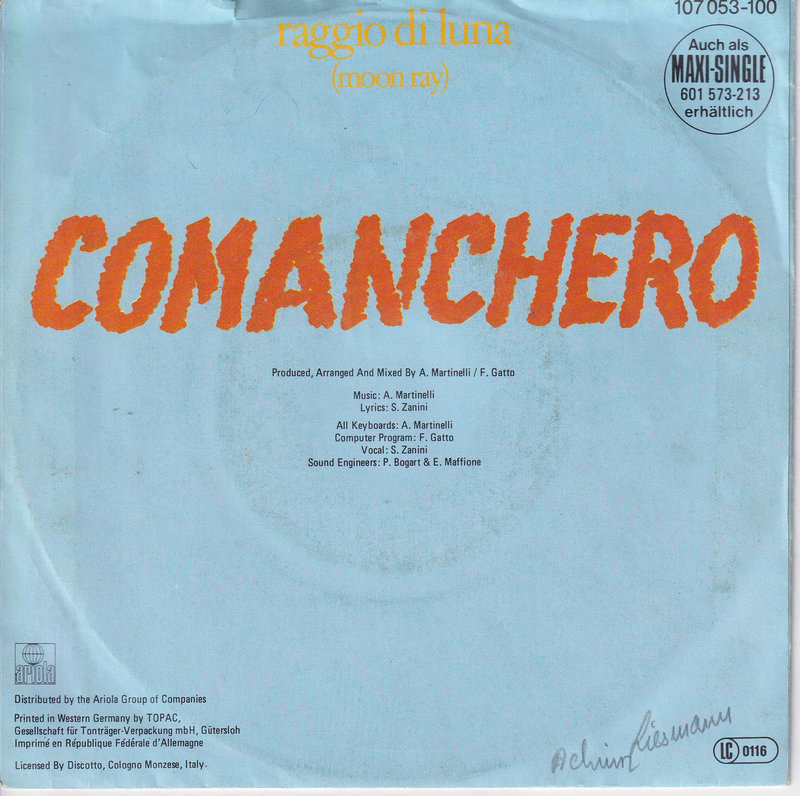 Raggio Di Luna (Moon Ray) – Comanchero