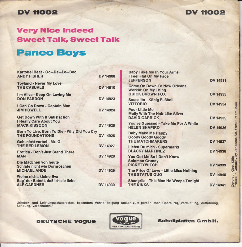 Panco Boys – Very Nice Indeed