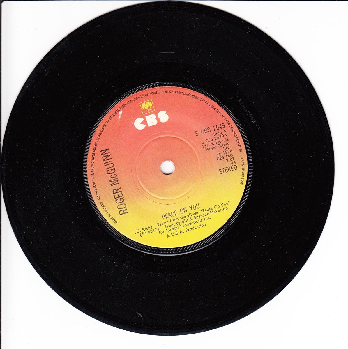 Roger McGuinn - Peace On You (UK)