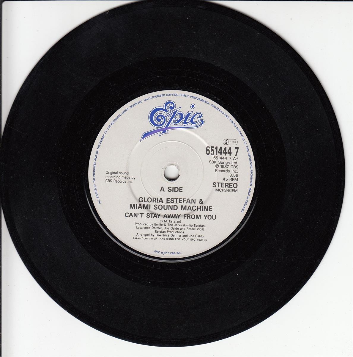 Gloria Estefan And Miami Sound Machine - Can't Stay Away From You (EU)