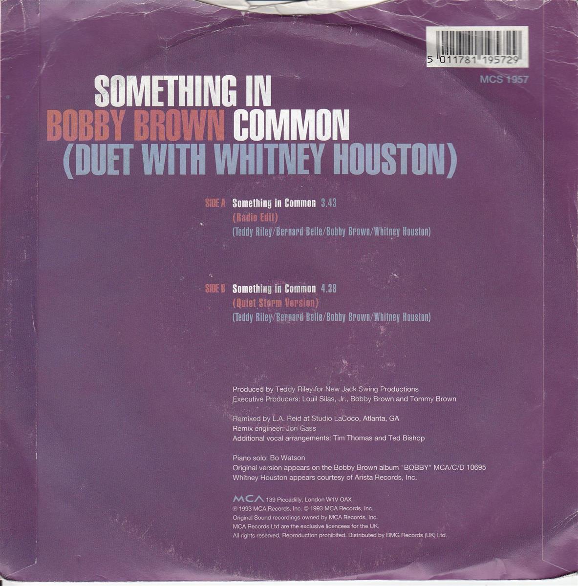 Bobby Brown & Whitney Houston - Something In Common (UK)