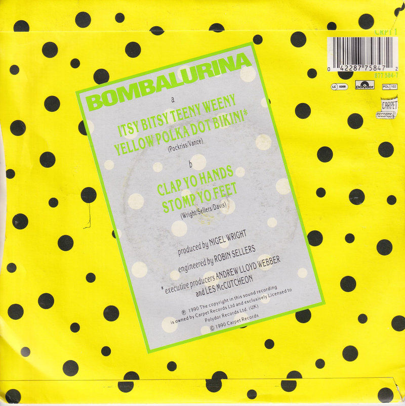 Bombalurina – Itsy Bitsy Teeny Weeny Yellow Polka Dot B (UK)