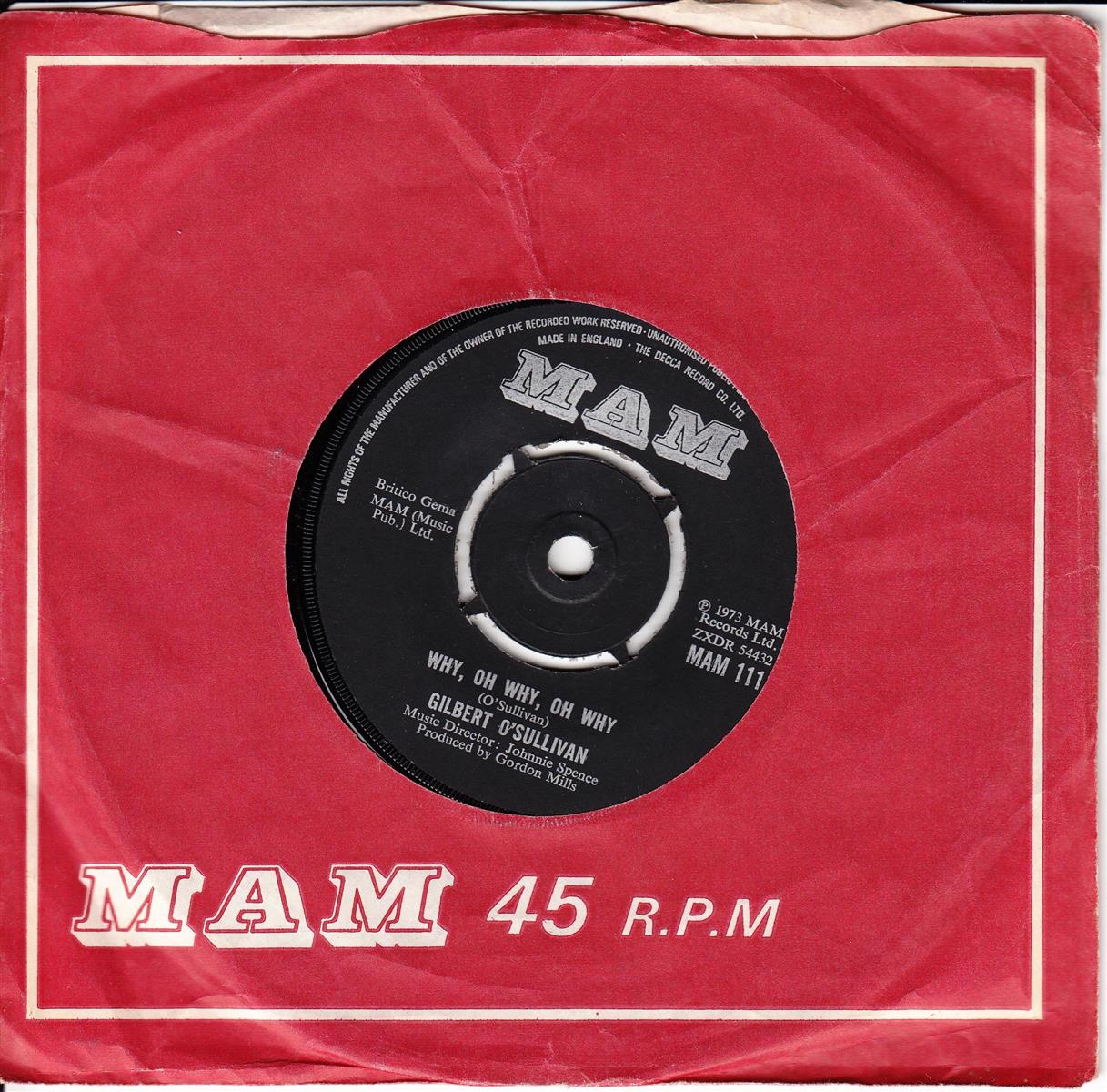 Gilbert O'Sullivan - Why, Oh Why, Oh Why (UK)