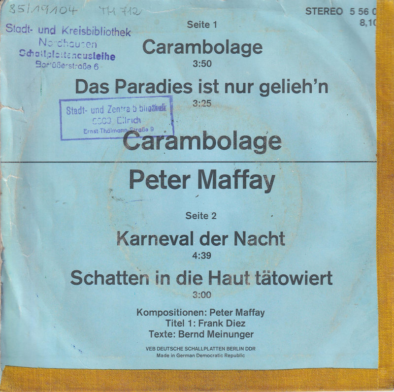 Peter Maffay - Amiga Quartett (DDR)
