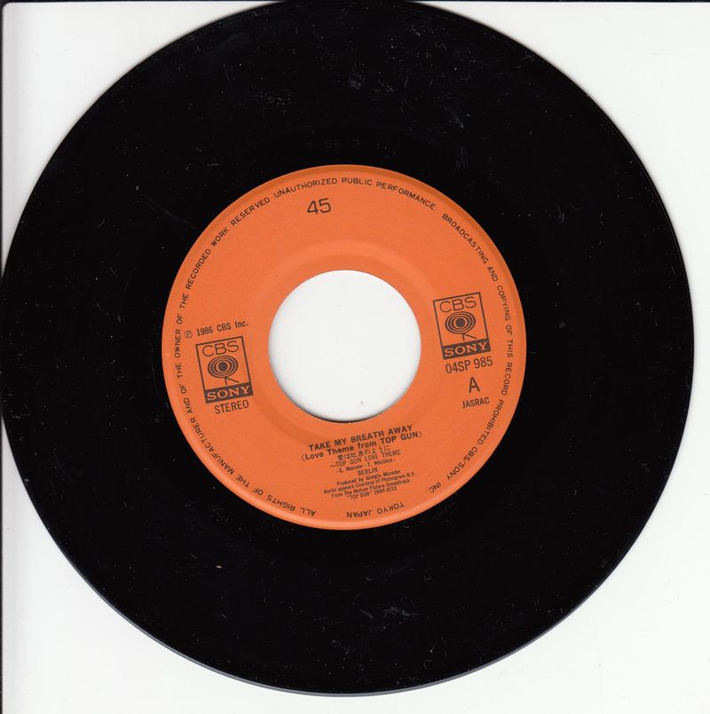 Berlin - Take My Breath Away (Single-Sided) (Japan)
