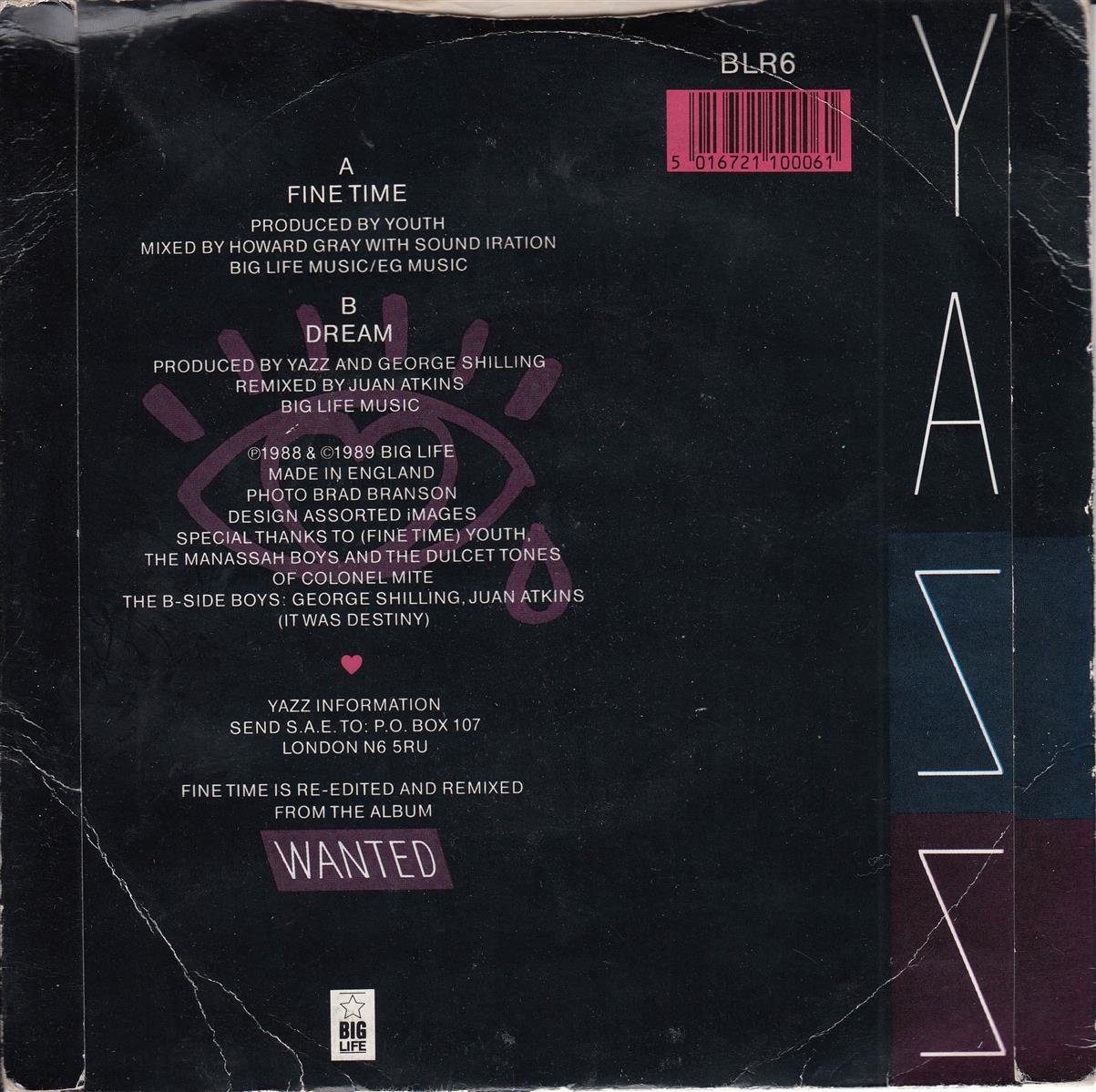 Yazz - Fine Time (UK)