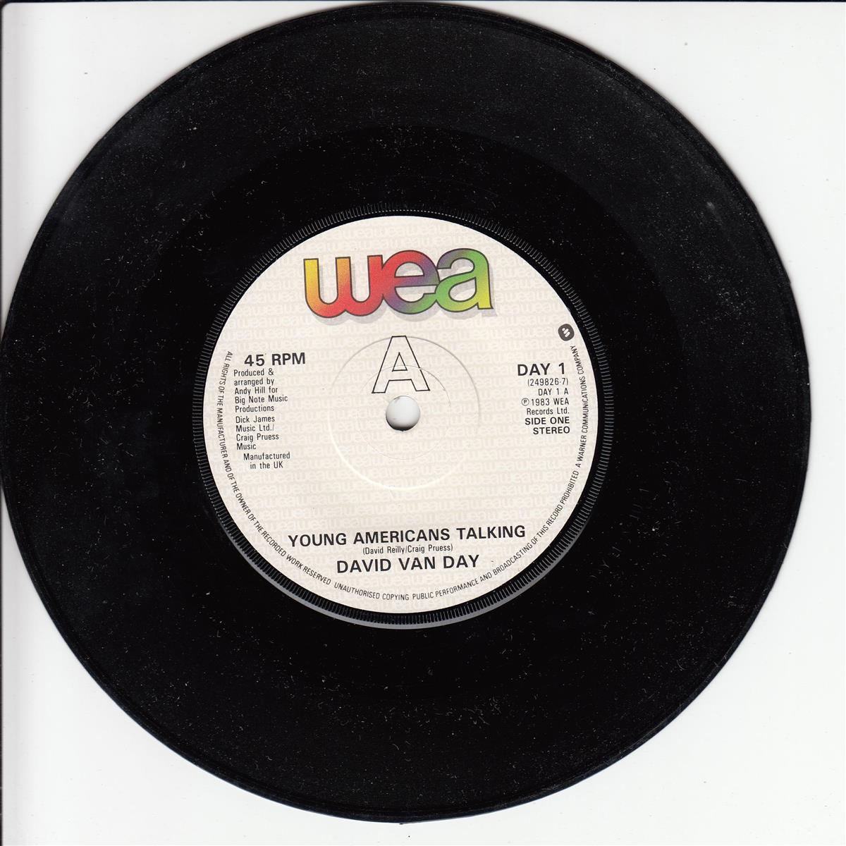 David Van Day - Young Americans Talking (UK)