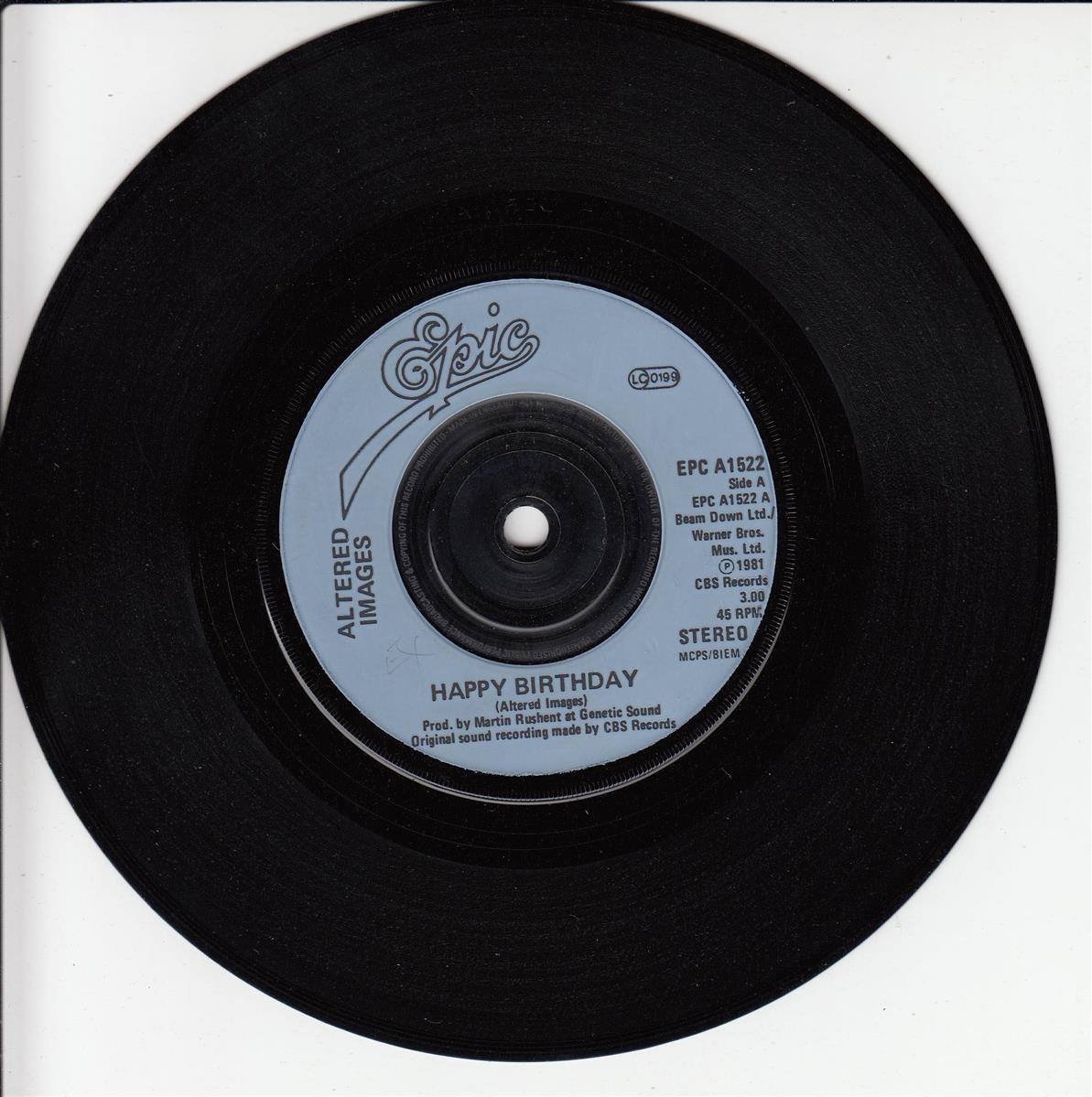 Altered Images - Happy Birthday (UK)