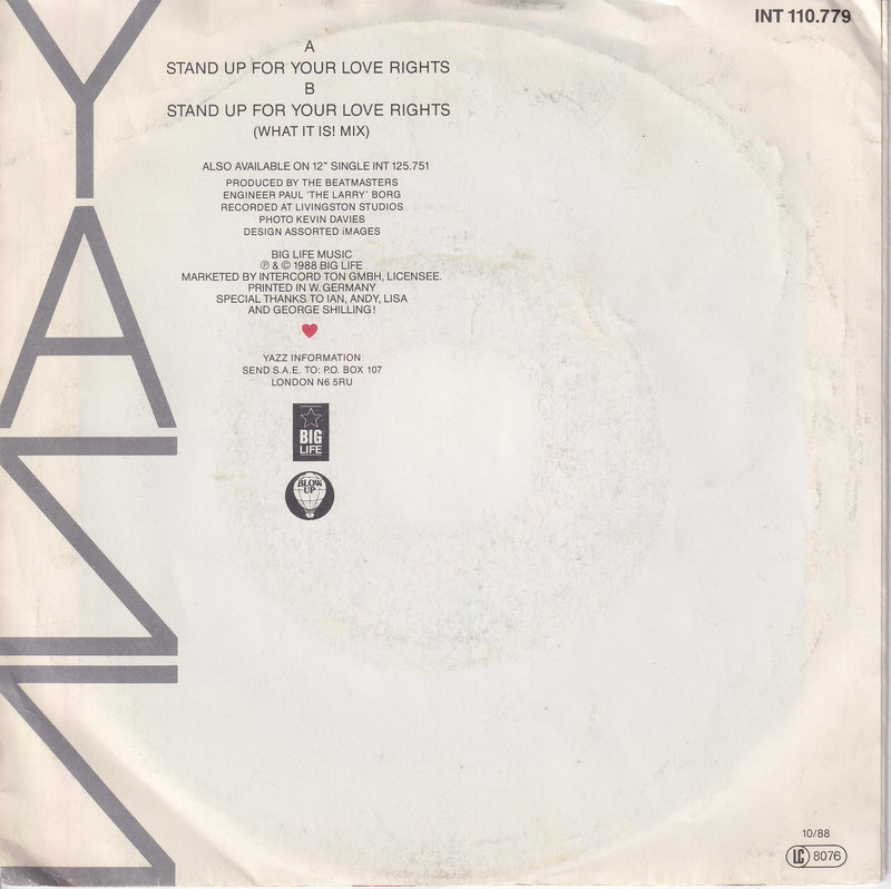 Yazz – Stand Up For Your Love Rights