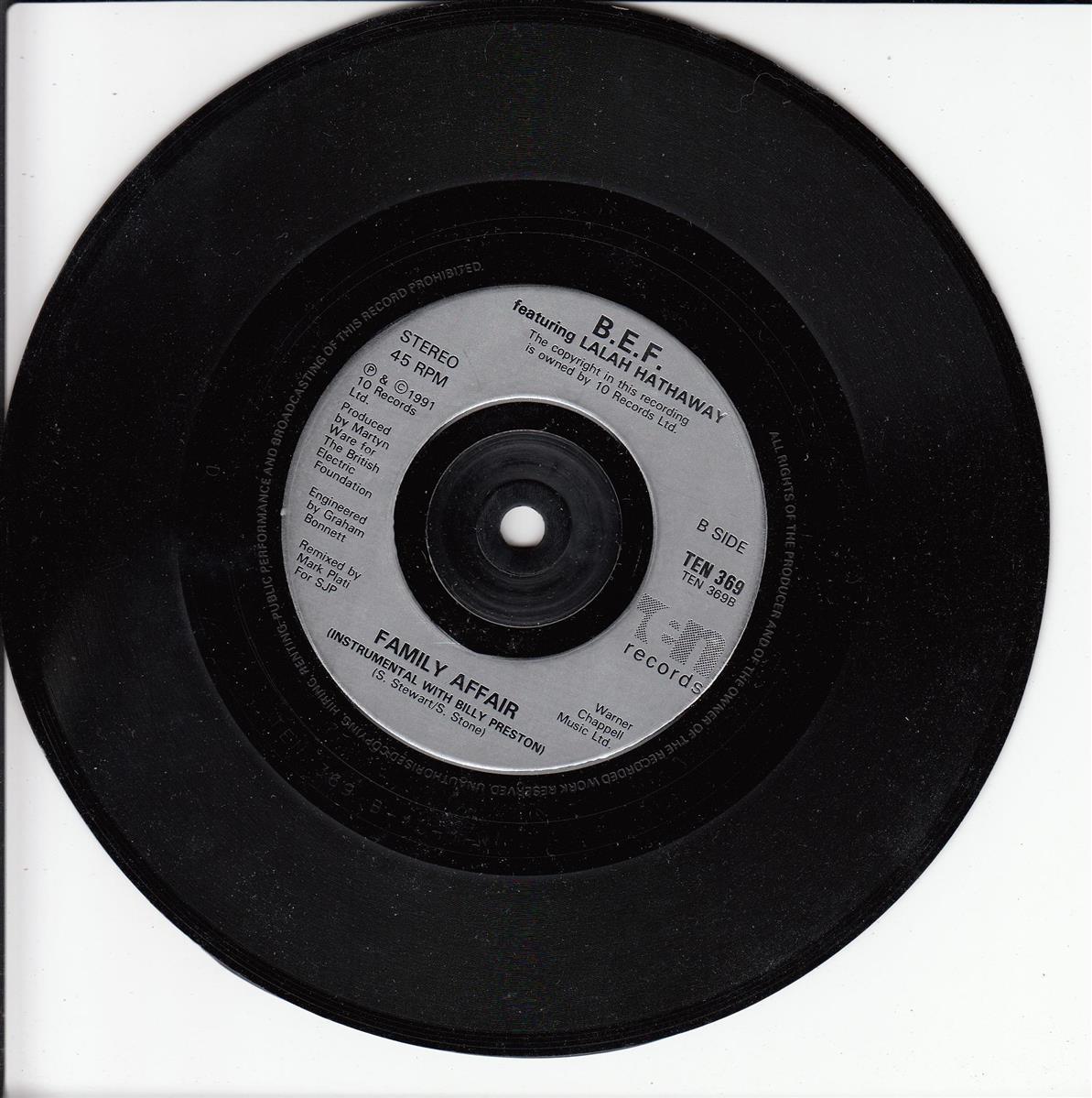 B.E.F. Featuring Lalah Hathaway - Family Affair (UK)