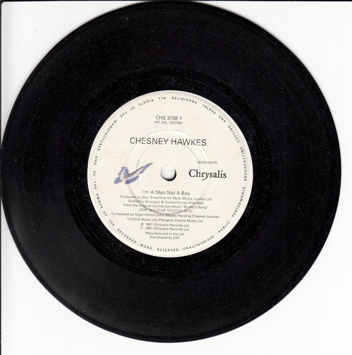Chesney Hawkes - I'm A Man Not A Boy (UK)
