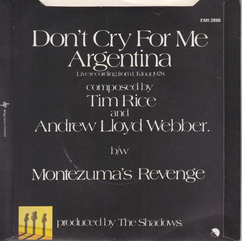 The Shadows – Don't Cry For Me Argentina (UK)