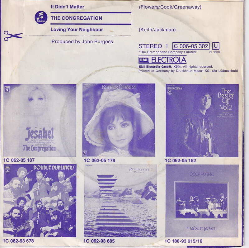 The Congregation – It Didn't Matter