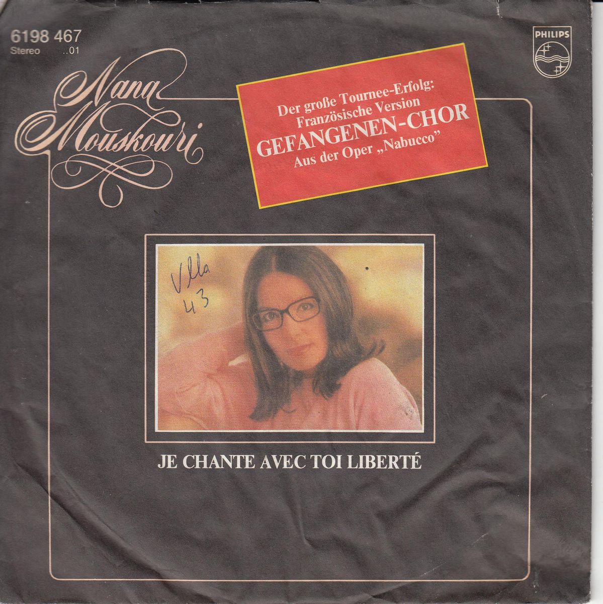 Nana Mouskouri - Je Chante Avec Toi Liberté