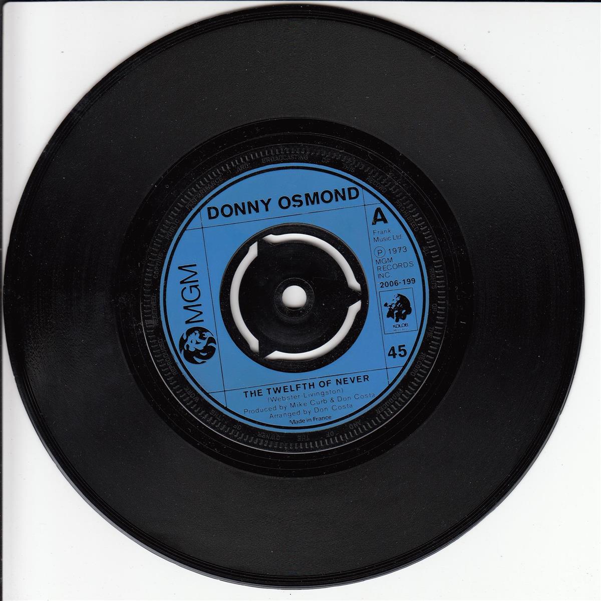 Donny Osmond - The Twelfth Of Never (UK)