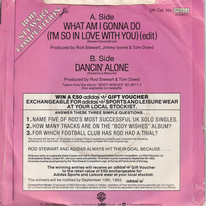 Rod Stewart – What Am I Gonna Do (I'm So In Love With You) (UK)