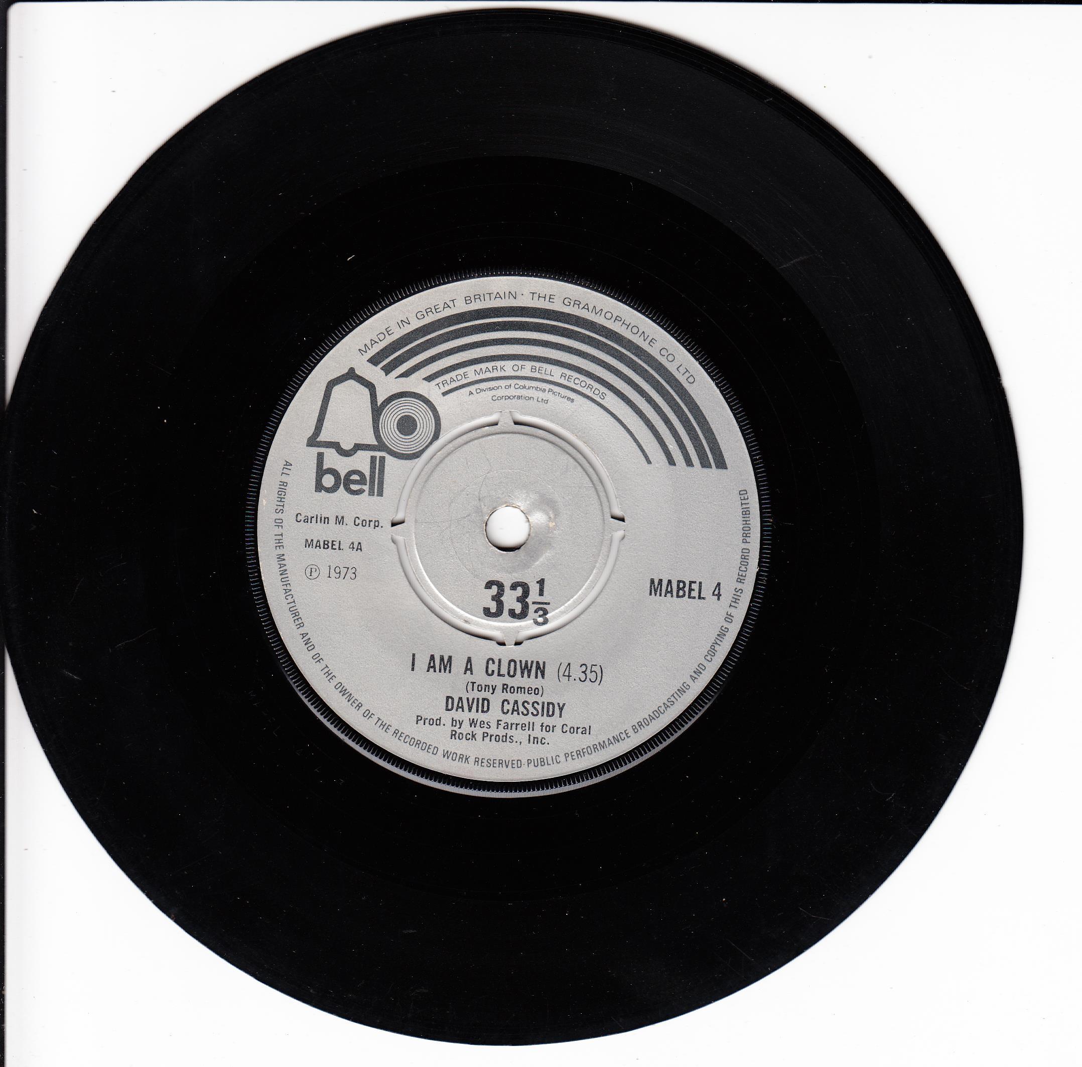 David Cassidy - I Am A Clown (UK)