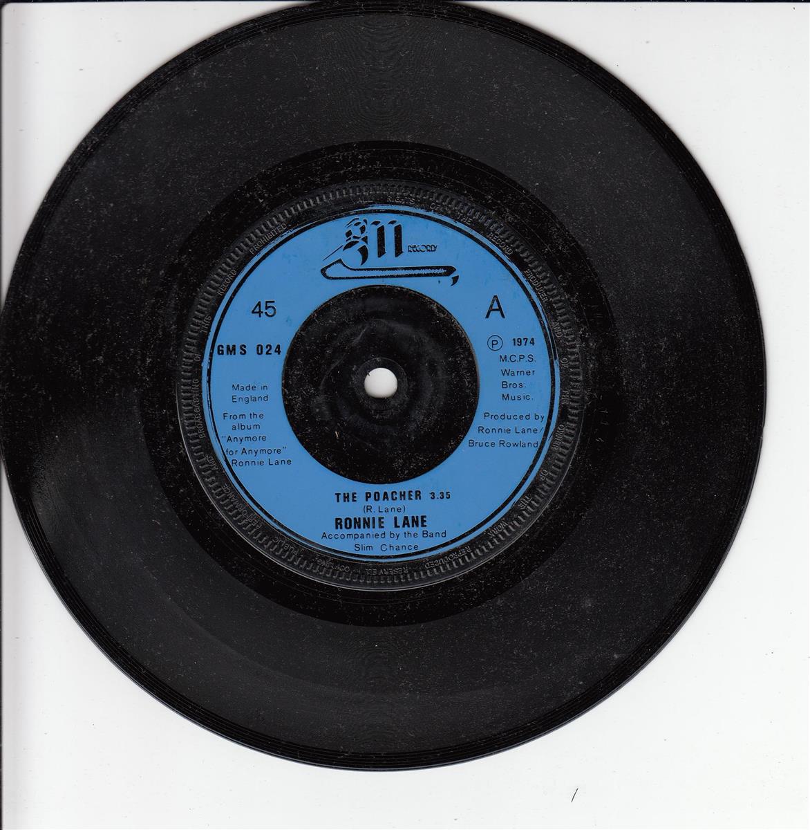 Ronnie Lane Accompanied By The Band Slim Chance - The Poacher (UK)
