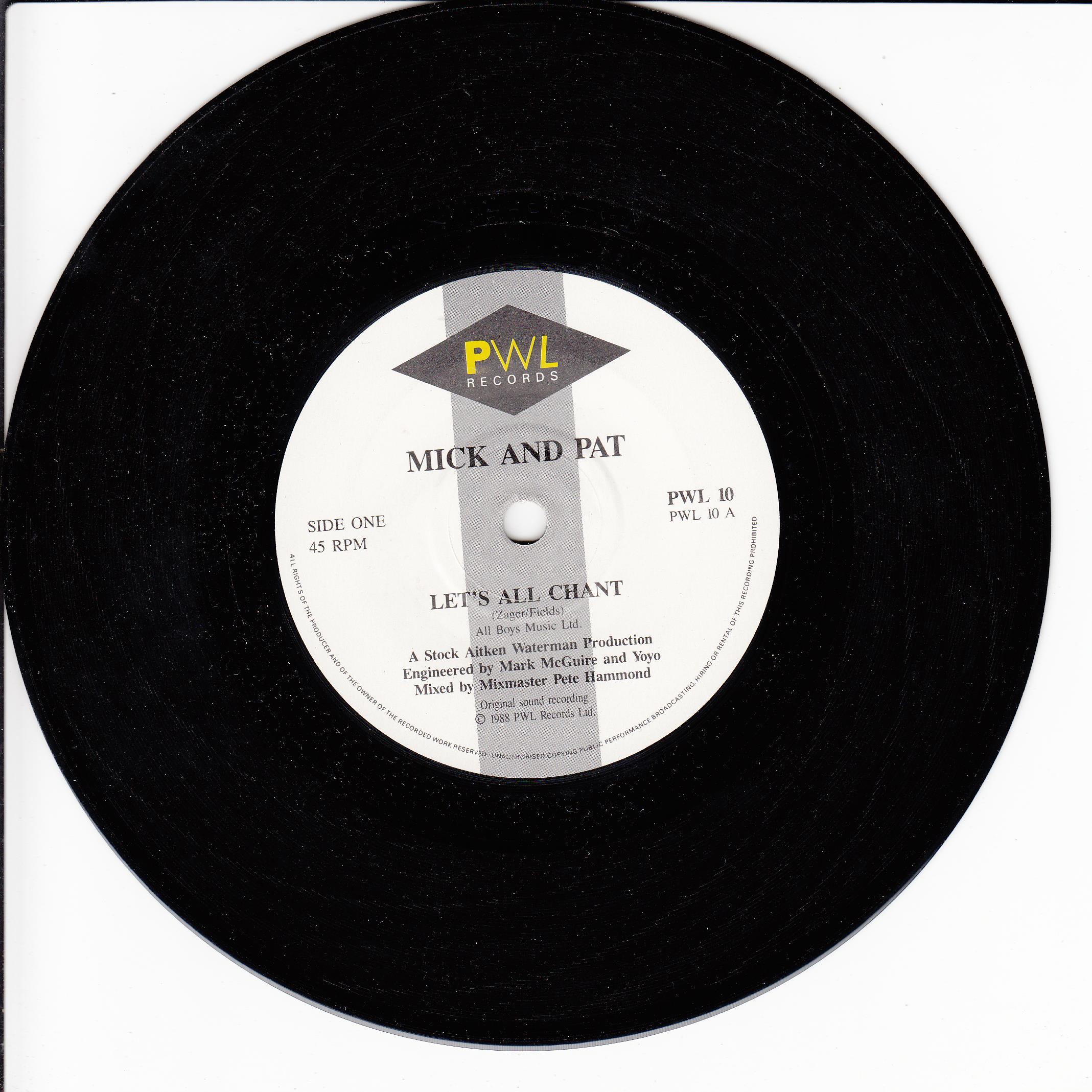 Pat & Mick - Let's All Chant (UK)