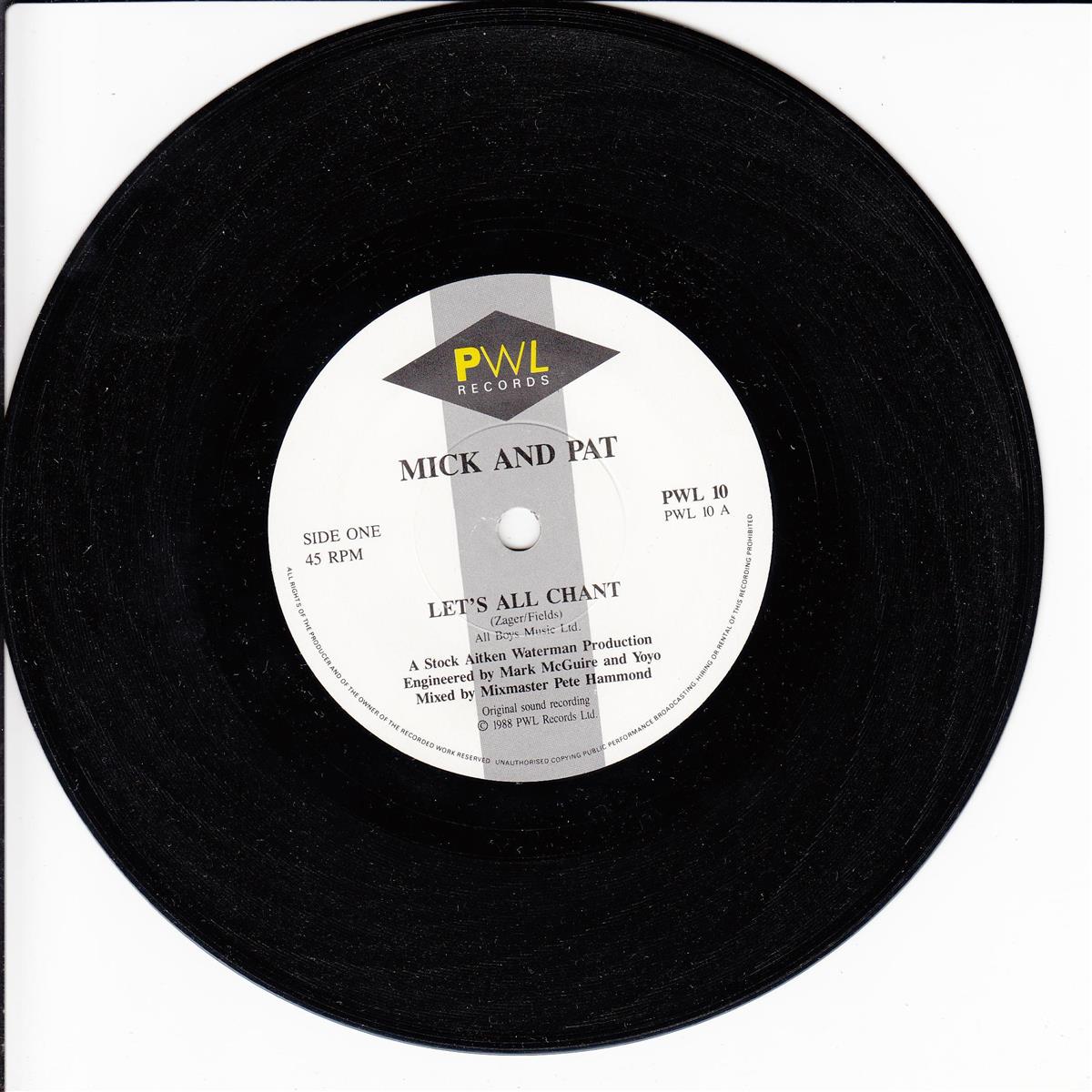 Pat & Mick - Let's All Chant (UK)