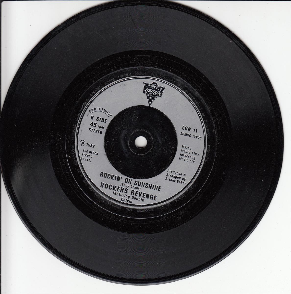 Rockers Revenge Featuring Donnie Calvin - Walking On Sunshine (UK)