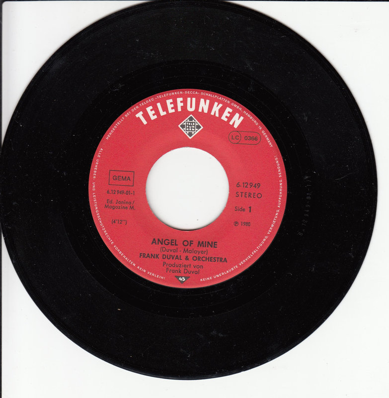 Frank Duval & Orchestra – Angel Of Mine