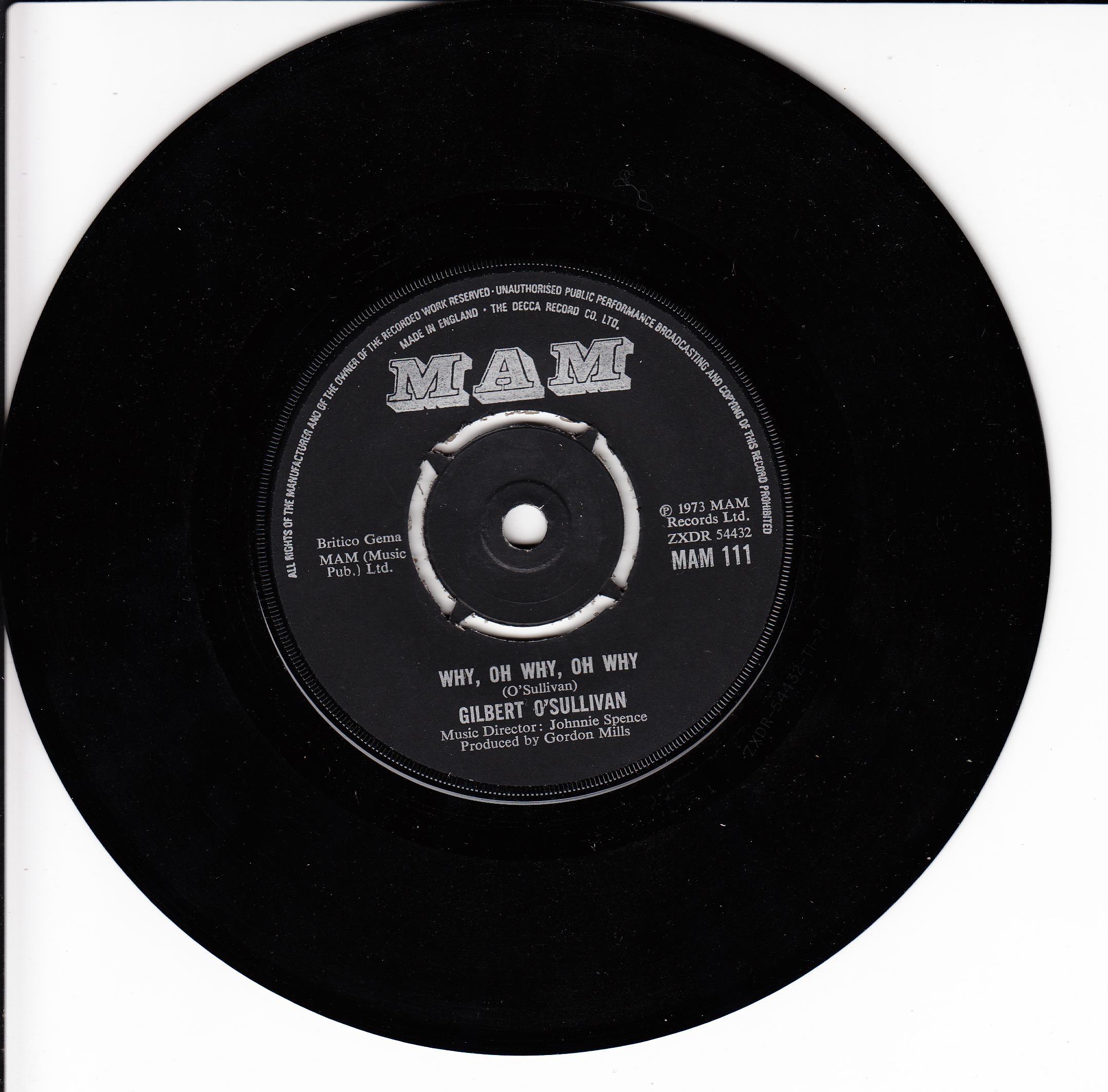 Gilbert O'Sullivan - Why, Oh Why, Oh Why (UK)